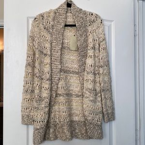 Open knit cardigan with sequin detail